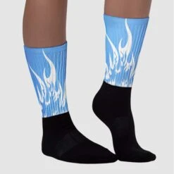 Powder Blue 9s DopeSkill Sublimated Socks FIRE Graphic -Dopeskill Brand chan1 c1d777ea ab66 4f2a a5bf 97c9fb4c1f12