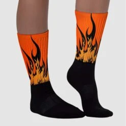 Brilliant Orange 12s DopeSkill Sublimated Socks FIRE Graphic -Dopeskill Brand chan1 ccc7722e bfcd 43d2 ab5b 179b47cca269