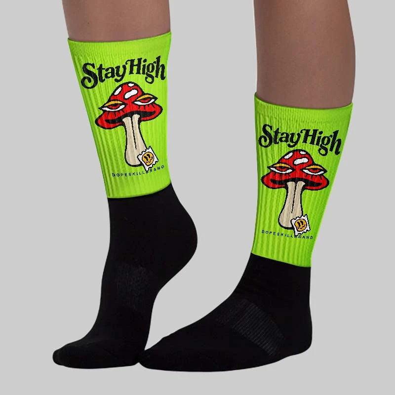 Neon Green Collection DopeSkill Sublimated Socks Stay High Graphic 3 Neon Green Collection DopeSkill Sublimated Socks Stay High Graphic - Image 3