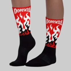 Red Collection DopeSkill Sublimated Socks FIRE Graphic -Dopeskill Brand chan1 d8876e51 dc57 4051 9a40 136936dffa36
