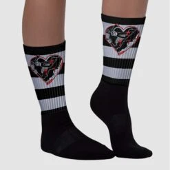 Bred Reimagined 4s DopeSkill Sublimated Socks Horizontal Stripes Graphic -Dopeskill Brand chan1 fb2299f2 d94f 4910 a6d1 51050b3778a9