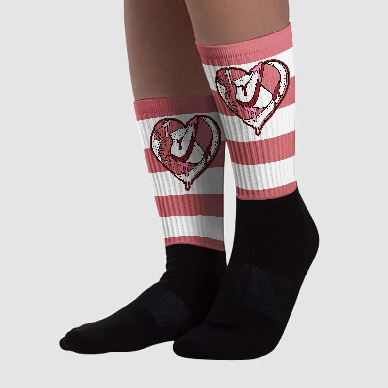 Valentine's Day Collection DopeSkill Sublimated Socks Horizontal Stripes Graphic 2 Valentine's Day Collection DopeSkill Sublimated Socks Horizontal Stripes Graphic - Image 2