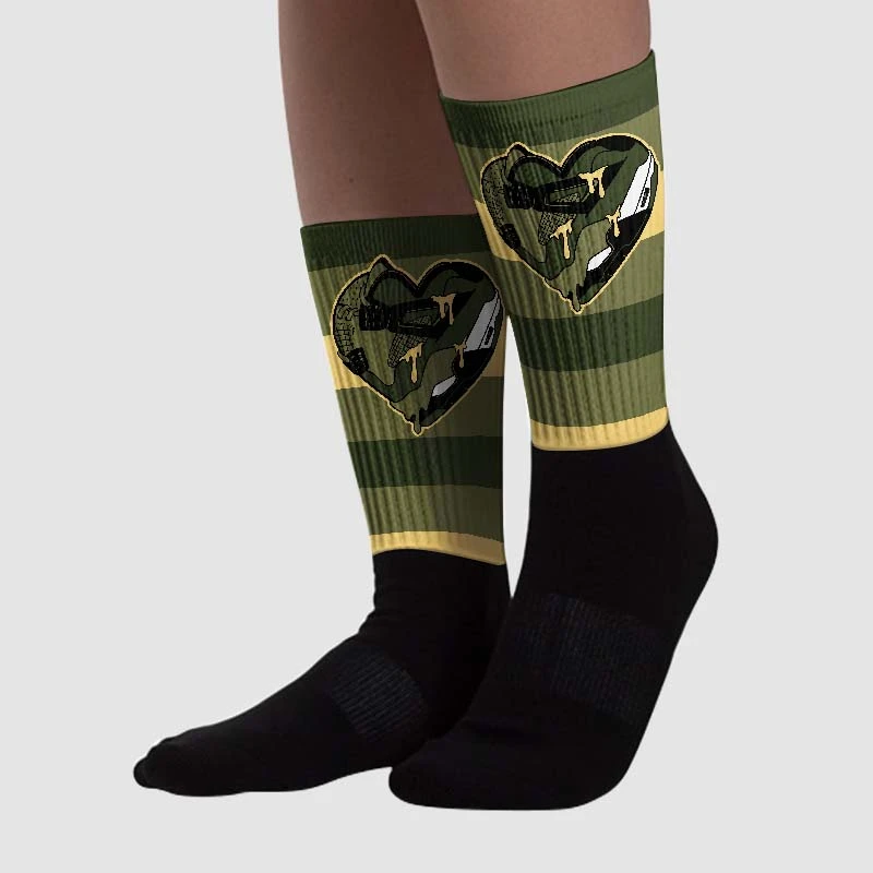 Craft Olive 4s DopeSkill Sublimated Socks Horizontal Stripes Graphic 2 Craft Olive 4s DopeSkill Sublimated Socks Horizontal Stripes Graphic - Image 2