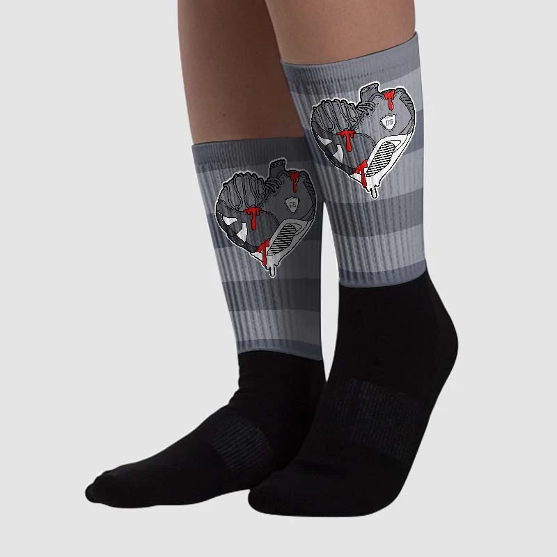 Stealth 14s DopeSkill Sublimated Socks Horizontal Stripes Graphic 2 Stealth 14s DopeSkill Sublimated Socks Horizontal Stripes Graphic - Image 2