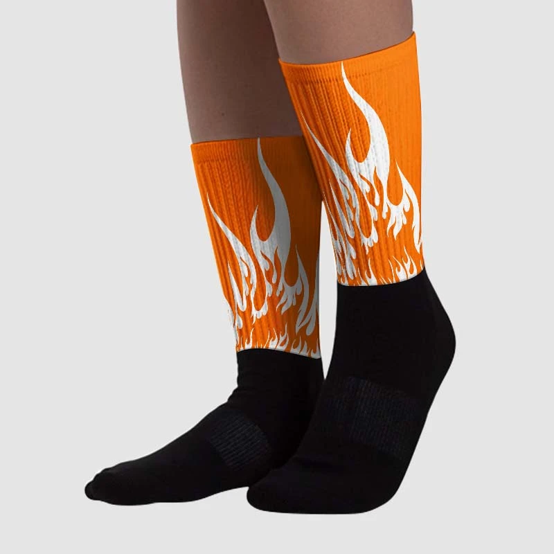 Dunk Low Magma Orange DopeSkill Sublimated Socks FIRE Graphic 2 Dunk Low Magma Orange DopeSkill Sublimated Socks FIRE Graphic - Image 2