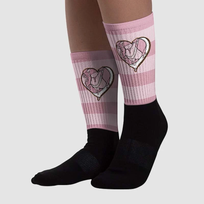Dunk Low Teddy Bear Pink Sublimated Socks Horizontal Stripes Graphic 2 Dunk Low Teddy Bear Pink Sublimated Socks Horizontal Stripes Graphic - Image 2