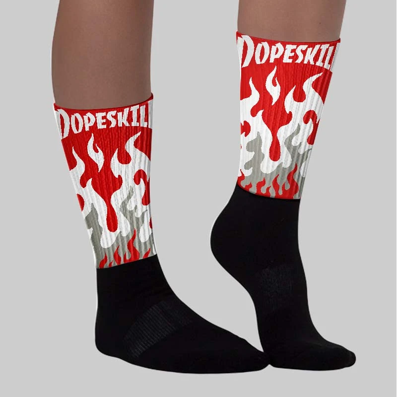 FIRE Sublimated Socks Match Fire Red 3s 2 FIRE Sublimated Socks Match Fire Red 3s - Image 2