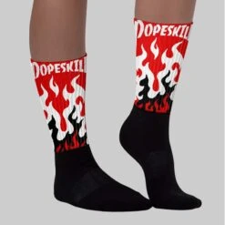 Red Cement 4S DopeSkill Sublimated Socks FIRE Graphic 6 Red Cement 4S DopeSkill Sublimated Socks FIRE Graphic -Dopeskill Brand chan 1 e9ebb27c 007d 44d9 8387 b4306a68b998