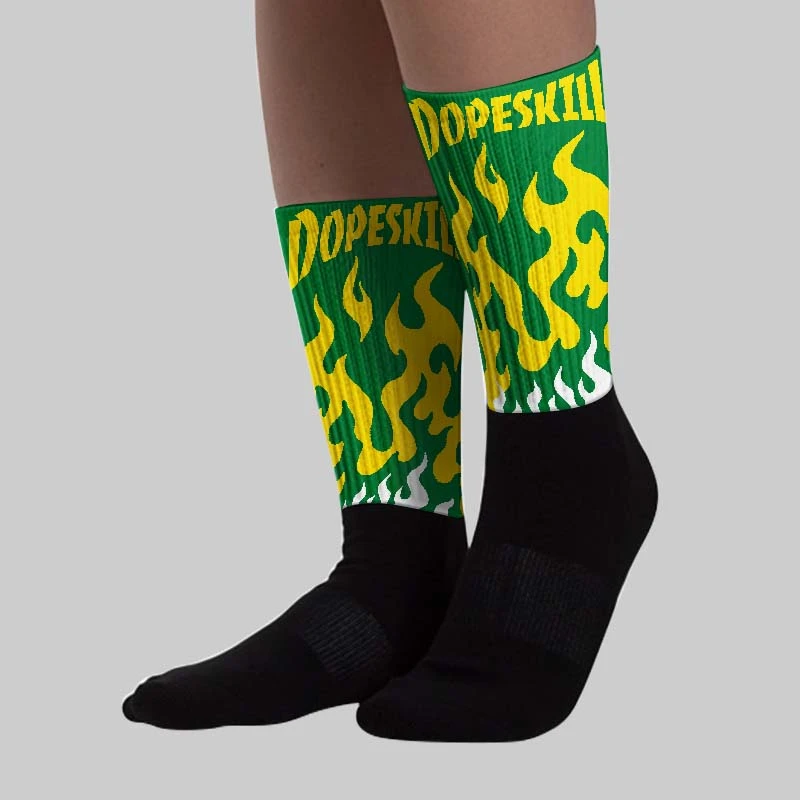 Dunk Low Reverse Brazil Sublimated Socks FIRE Graphic 3 Dunk Low Reverse Brazil Sublimated Socks FIRE Graphic - Image 3