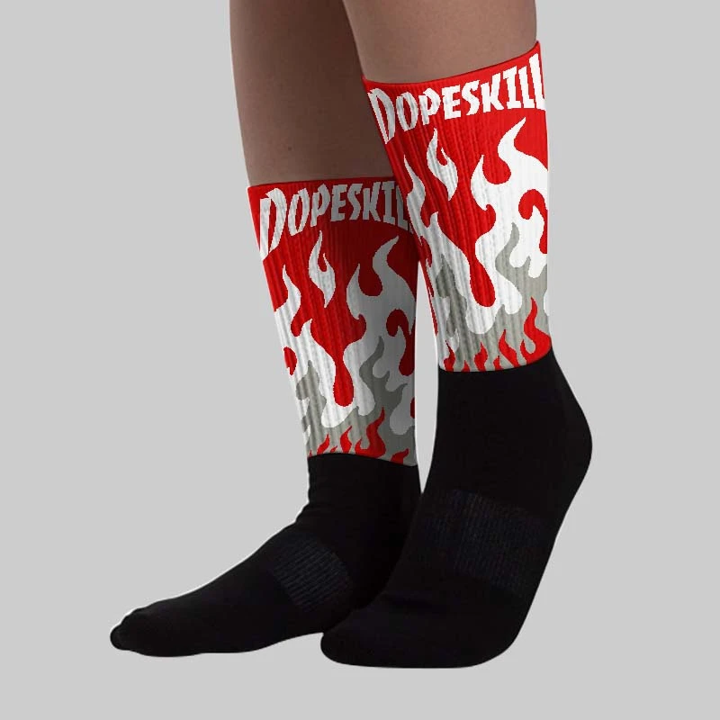 FIRE Sublimated Socks Match Fire Red 3s 3 FIRE Sublimated Socks Match Fire Red 3s - Image 3