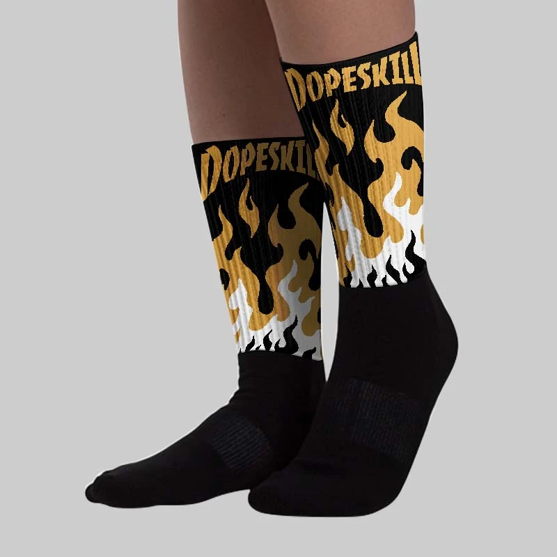 Gratitude 11s DopeSkill Sublimated Socks FIRE Graphic 3 Gratitude 11s DopeSkill Sublimated Socks FIRE Graphic - Image 3