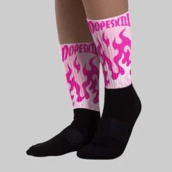 Triple Pink Dunk Low Sublimated Socks FIRE Graphic -Dopeskill Brand chan 2 7c3a5093 7ed0 44be 90eb 90121f65ee3b