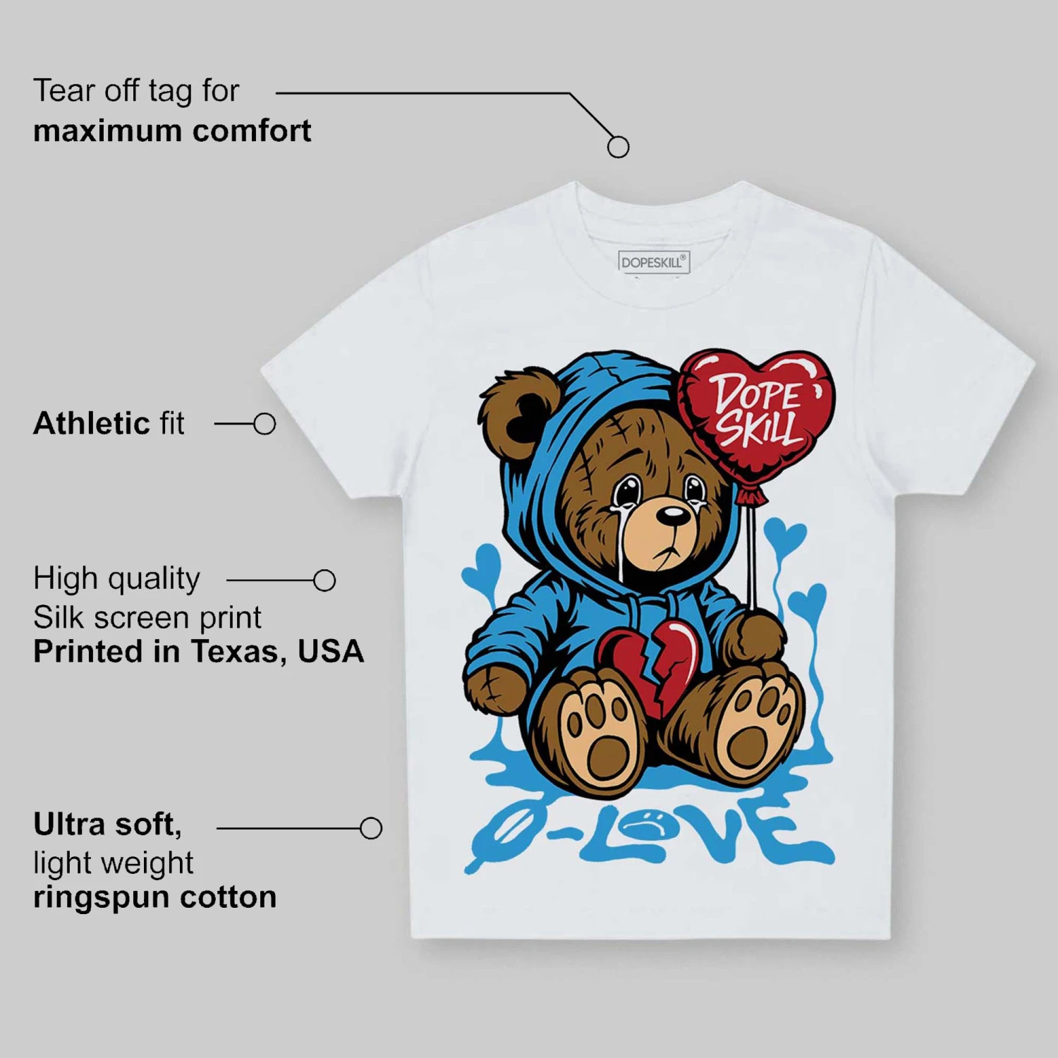 UNC Reimagined 1s DopeSkill Toddler Kids T-shirt Broken Bear Graphic 3 UNC Reimagined 1s DopeSkill Toddler Kids T-shirt Broken Bear Graphic - Image 3