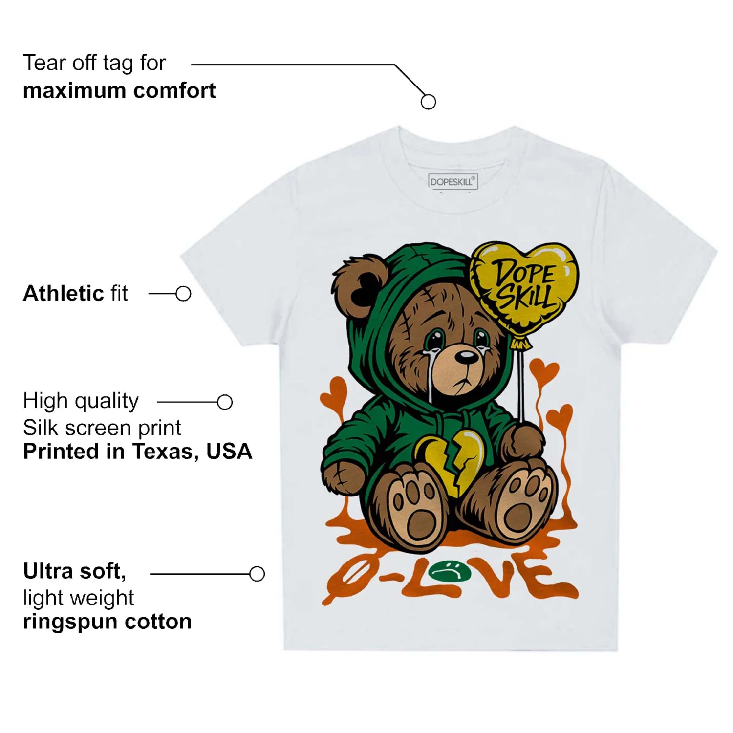 Green Collection DopeSkill Toddler Kids T-shirt Broken Bear Graphic 5 Green Collection DopeSkill Toddler Kids T-shirt Broken Bear Graphic - Image 5