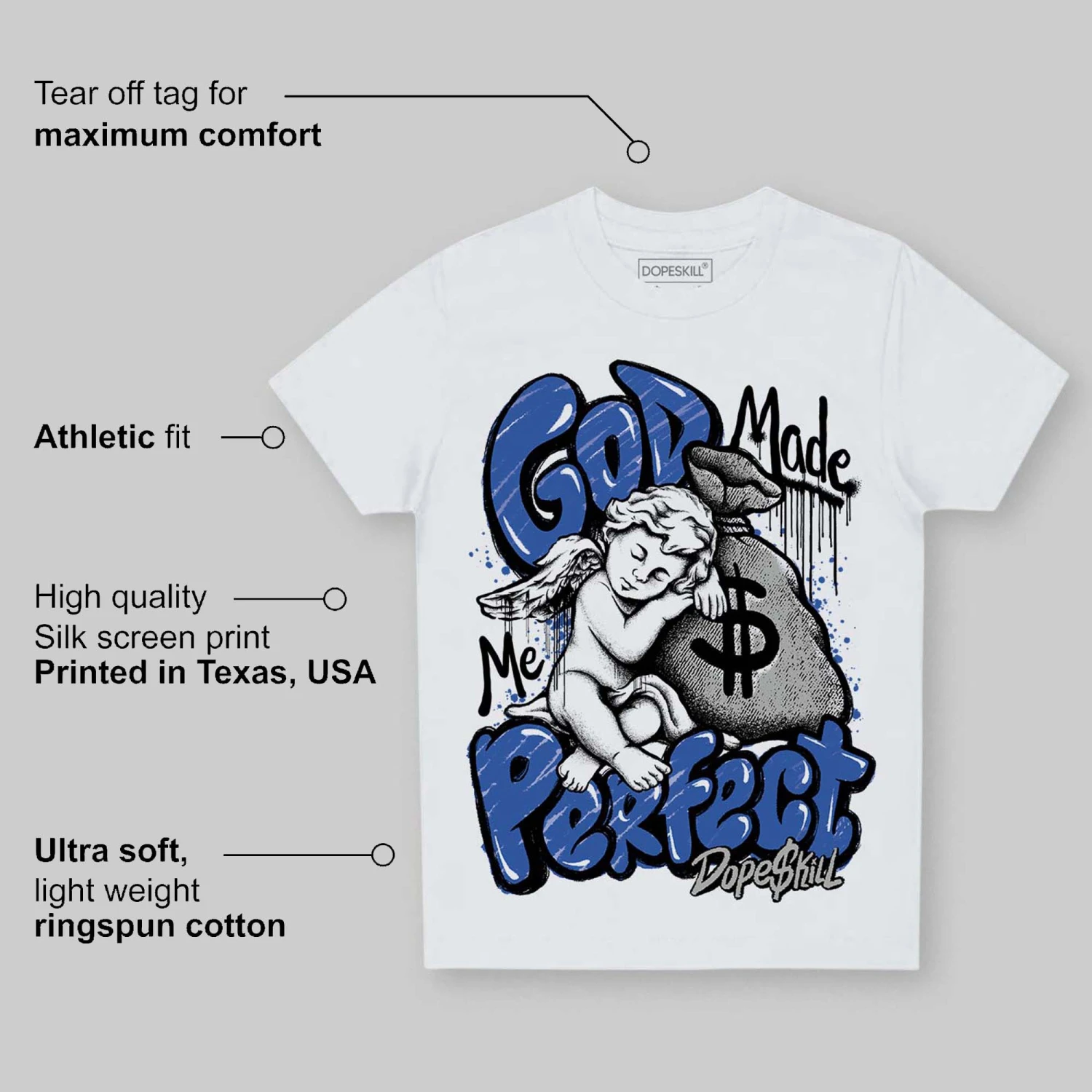 Lucky Shorts 3s DopeSkill Toddler Kids T-shirt God Made Me Perfect Graphic 3 Lucky Shorts 3s DopeSkill Toddler Kids T-shirt God Made Me Perfect Graphic - Image 3