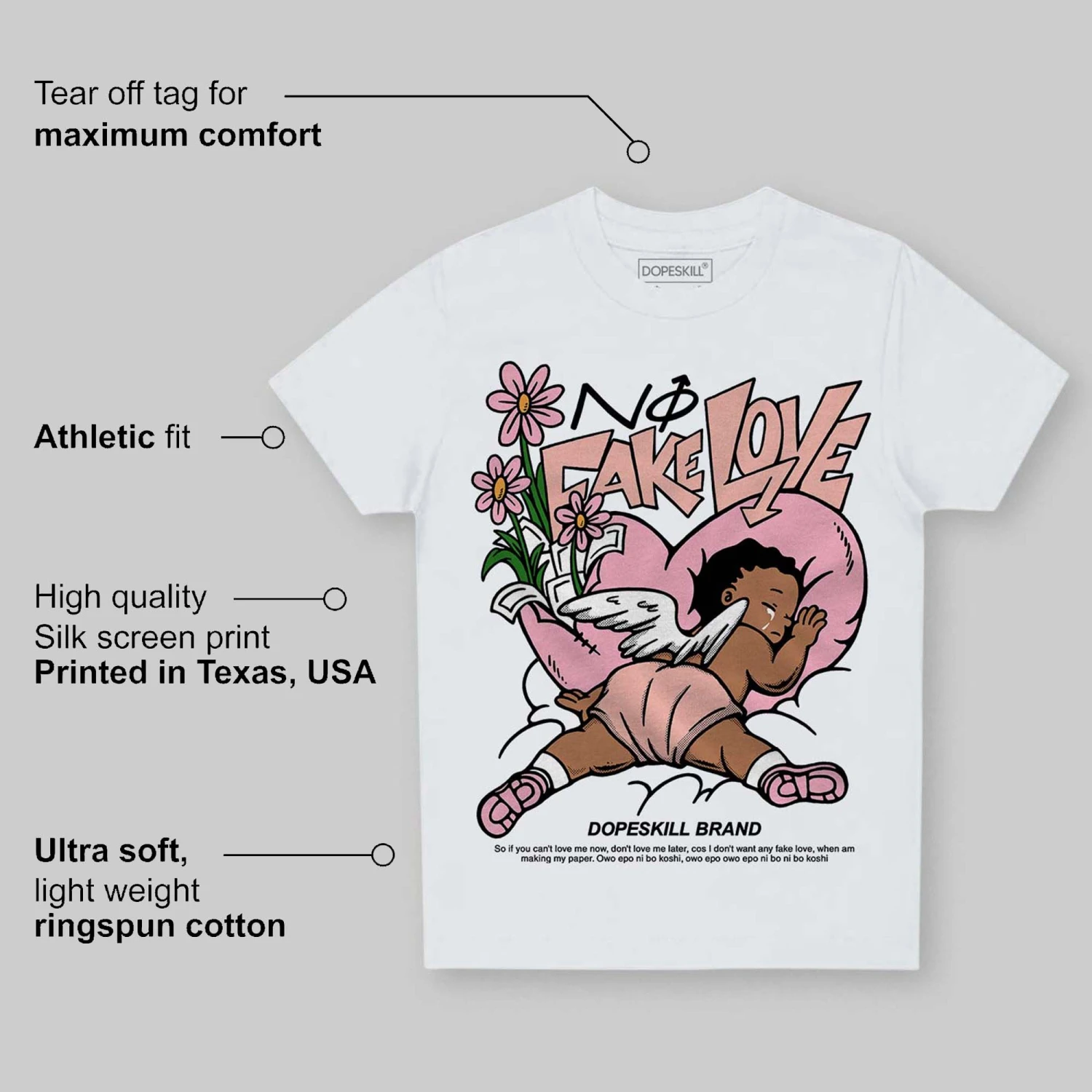 Legend Pink 11s DopeSkill Toddler Kids T-shirt No Fake Love Graphic 5 Legend Pink 11s DopeSkill Toddler Kids T-shirt No Fake Love Graphic - Image 5