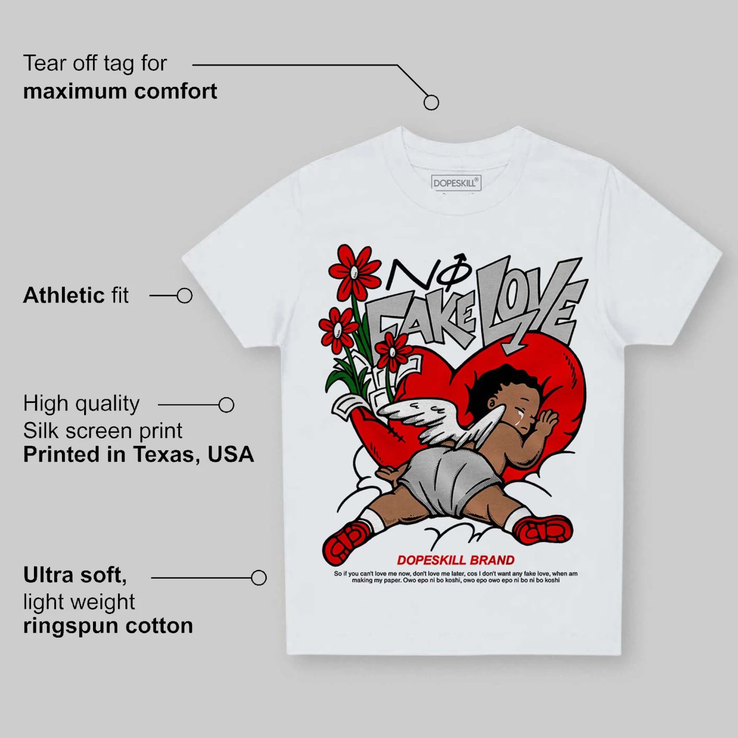 Cherry 12s DopeSkill Toddler Kids T-shirt No Fake Love Graphic 5 Cherry 12s DopeSkill Toddler Kids T-shirt No Fake Love Graphic - Image 5