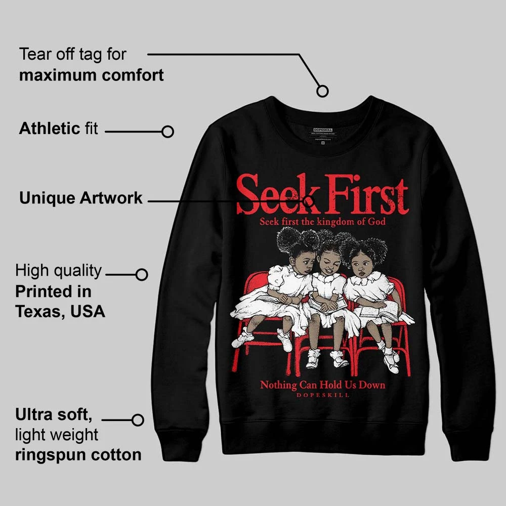 Red Collection DopeSkill Sweatshirt New Seek First Graphic 4 Red Collection DopeSkill Sweatshirt New Seek First Graphic - Image 4