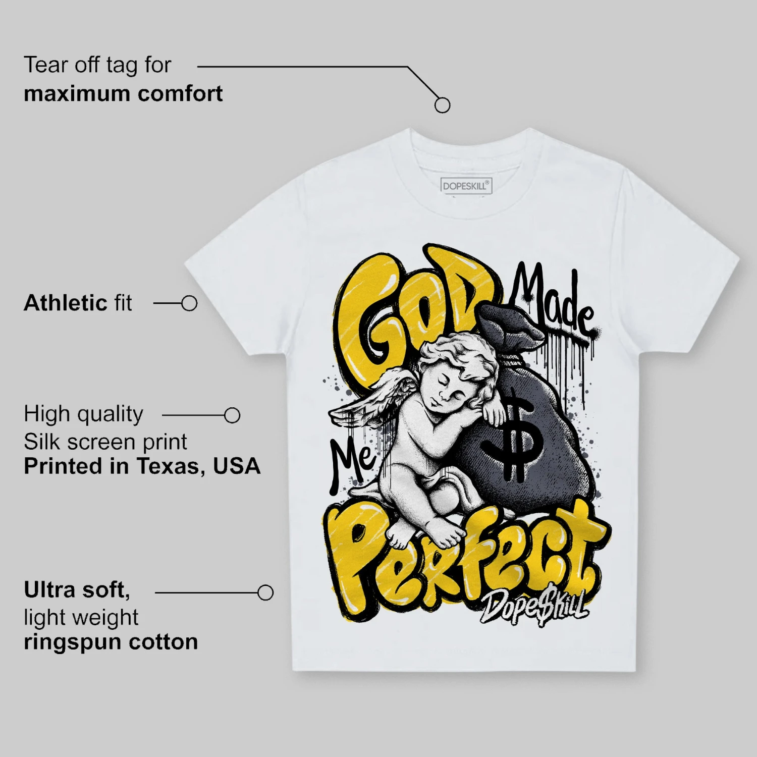 Lightning 4s DopeSkill Toddler Kids T-shirt God Made Me Perfect Graphic 3 Lightning 4s DopeSkill Toddler Kids T-shirt God Made Me Perfect Graphic - Image 3