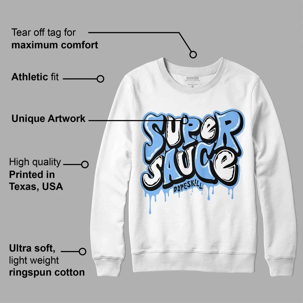 Powder Blue 9s DopeSkill Sweatshirt Super Sauce Graphic 3 Powder Blue 9s DopeSkill Sweatshirt Super Sauce Graphic - Image 3