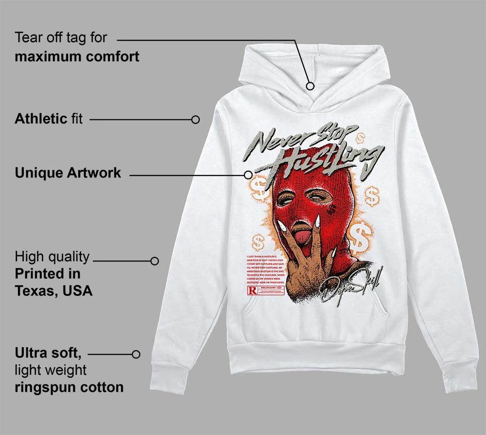 Fire Red 3s DopeSkill Hoodie Sweatshirt Never Stop Hustling Graphic 3 Fire Red 3s DopeSkill Hoodie Sweatshirt Never Stop Hustling Graphic - Image 3
