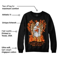 Brilliant Orange 12s DopeSkill Sweatshirt Angels Graphic -Dopeskill Brand mota 51389afc d430 4779 a3da 67b838351202
