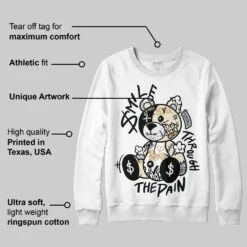 Reverse Metallic 5s DopeSkill Sweatshirt Smile Through The Pain Graphic -Dopeskill Brand mota 5319a6ee 80e2 4aef baca 4285a5b1b341