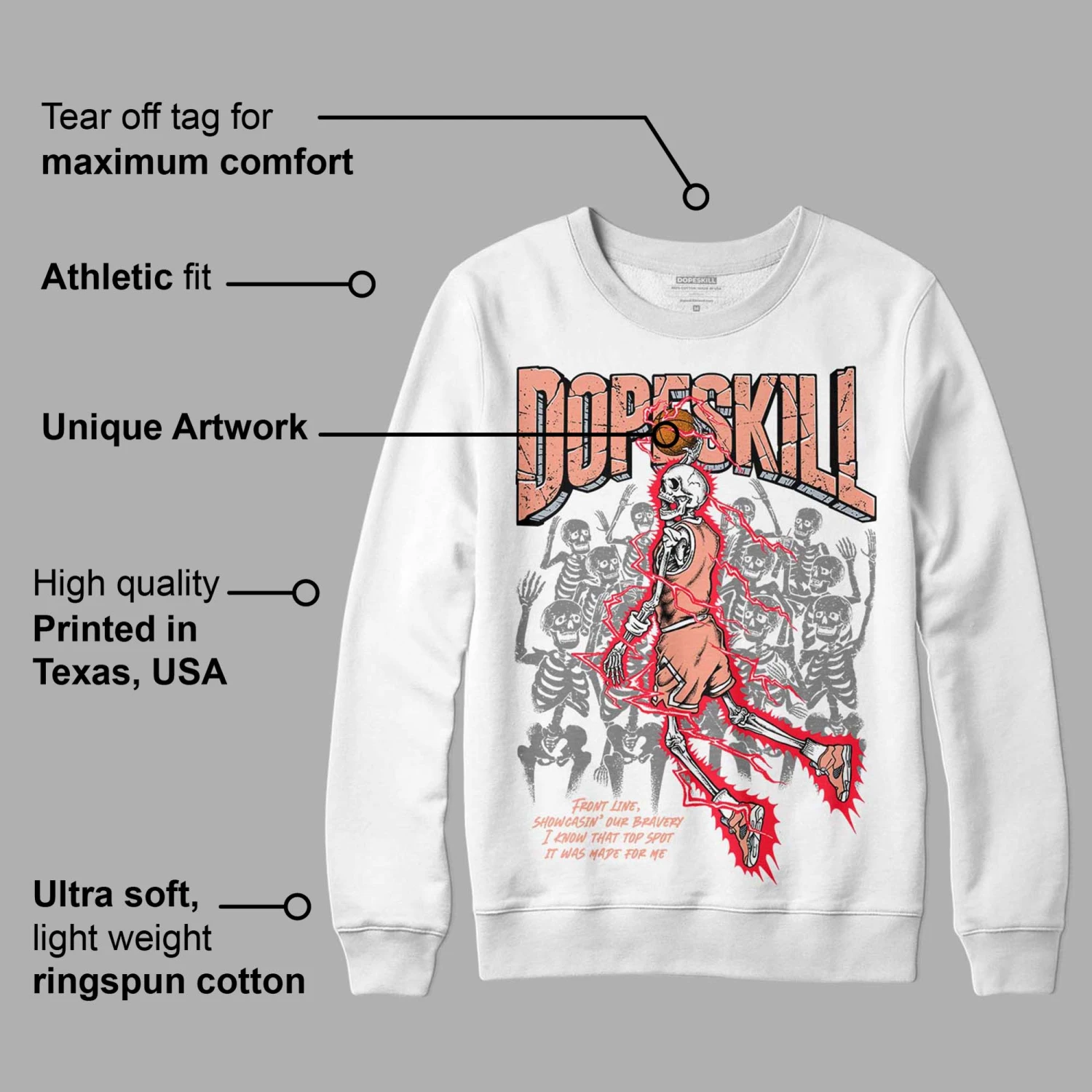 Crimson Bliss 5s DopeSkill Sweatshirt Thunder Dunk Graphic 3 Crimson Bliss 5s DopeSkill Sweatshirt Thunder Dunk Graphic - Image 3