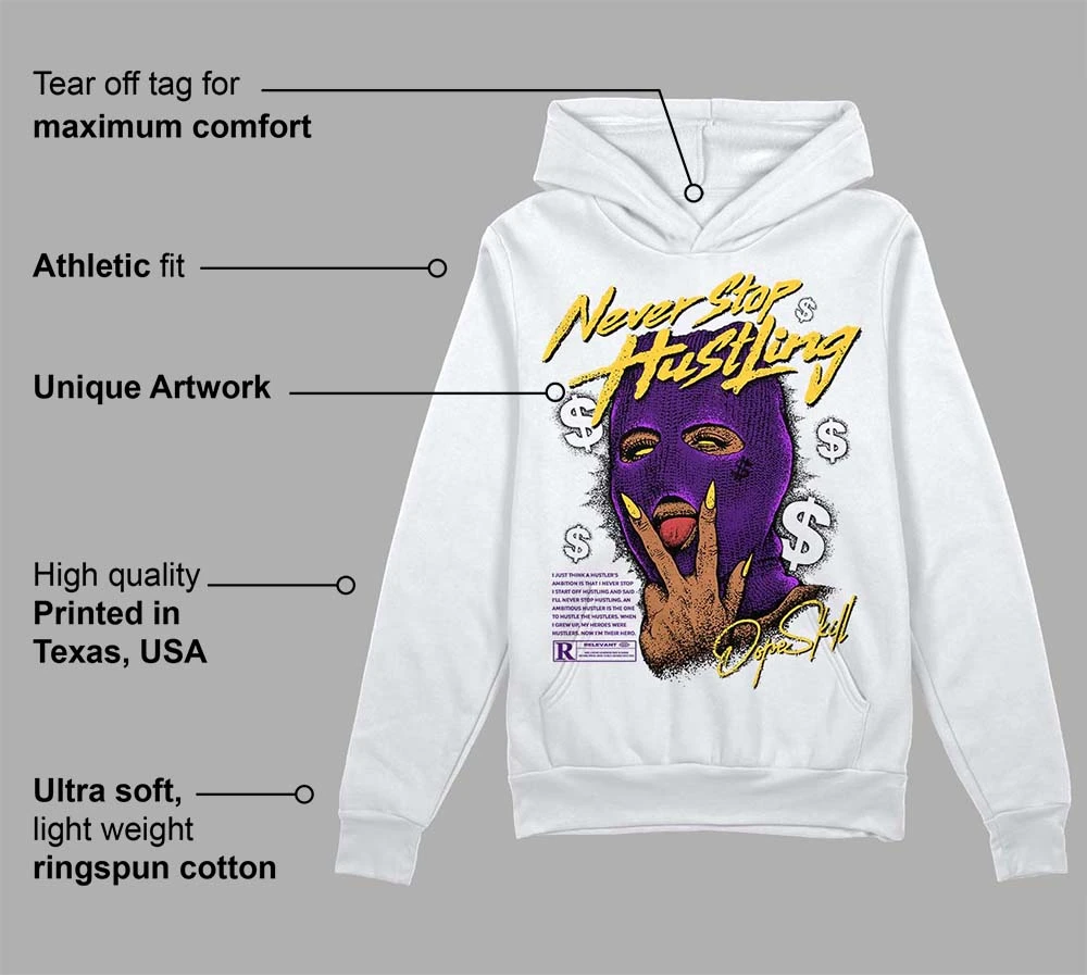 Field Purple 12s DopeSkill Hoodie Sweatshirt Never Stop Hustling Graphic 3 Field Purple 12s DopeSkill Hoodie Sweatshirt Never Stop Hustling Graphic - Image 3