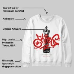 Fire Red 3s DopeSkill Sweatshirt King Chess Graphic -Dopeskill Brand mota 8b969137 e0f8 4077 8d67 1a090d771573