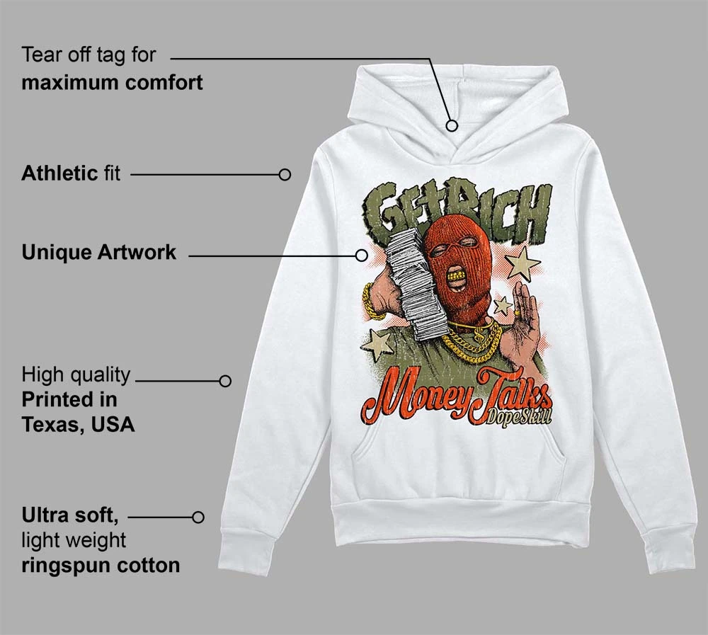 Olive Collection DopeSkill Hoodie Sweatshirt Get Rich Graphic 3 Olive Collection DopeSkill Hoodie Sweatshirt Get Rich Graphic - Image 3