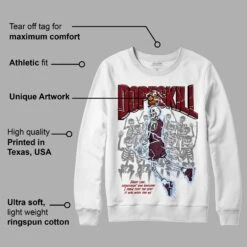 Burgundy 5s DopeSkill Sweatshirt Thunder Dunk Graphic -Dopeskill Brand mota c3358ef7 895e 4074 8f69 9c6124d4c255