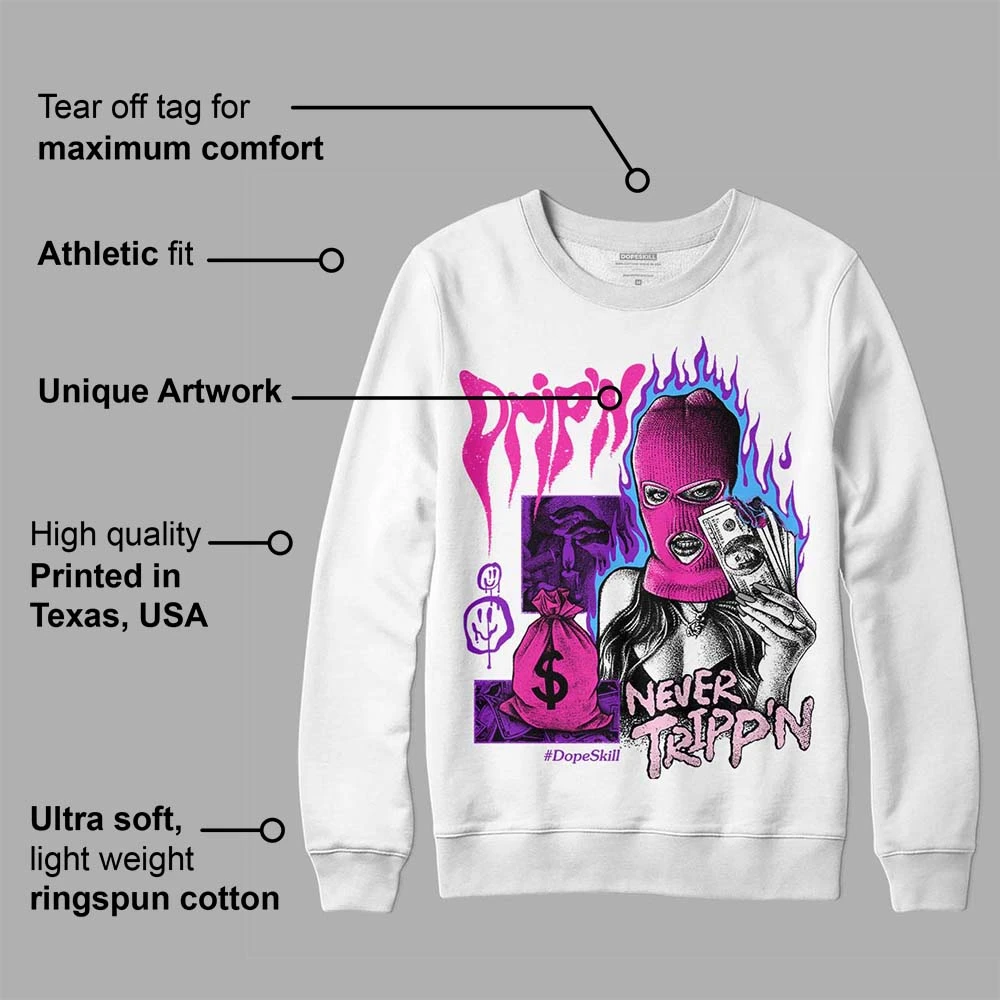 Pink Collection DopeSkill Sweatshirt Drip'n Never Tripp'n Graphic 3 Pink Collection DopeSkill Sweatshirt Drip'n Never Tripp'n Graphic - Image 3