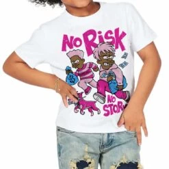 Pink Collection DopeSkill Toddler Kids T-shirt No Risk No Story Graphic -Dopeskill Brand n 1b005ae9 faa1 4306 ac03 d9675c229251