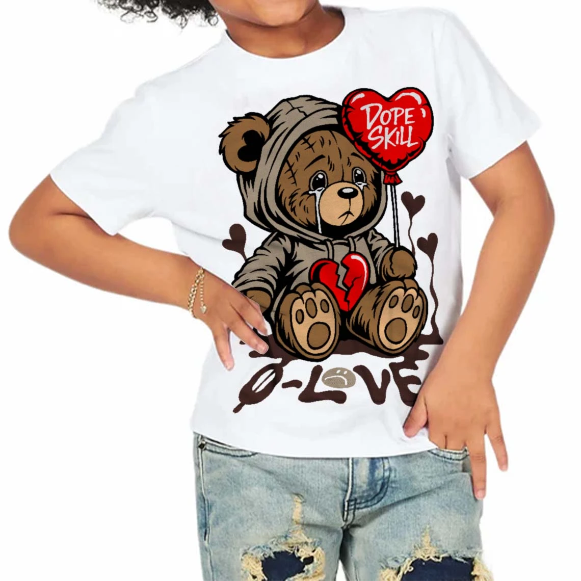 Latte 1s DopeSkill Toddler Kids T-shirt Broken Bear Graphic 3 Latte 1s DopeSkill Toddler Kids T-shirt Broken Bear Graphic - Image 3