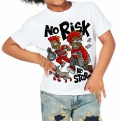 Fire Red 3s DopeSkill Toddler Kids T-shirt No Risk No Story Graphic -Dopeskill Brand n 330d4bb9 0180 4092 bbe7 41313f6dd9f8