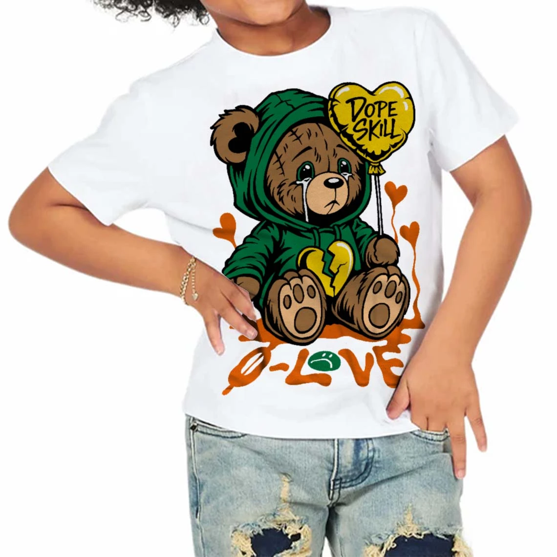 Green Collection DopeSkill Toddler Kids T-shirt Broken Bear Graphic 3 Green Collection DopeSkill Toddler Kids T-shirt Broken Bear Graphic - Image 3