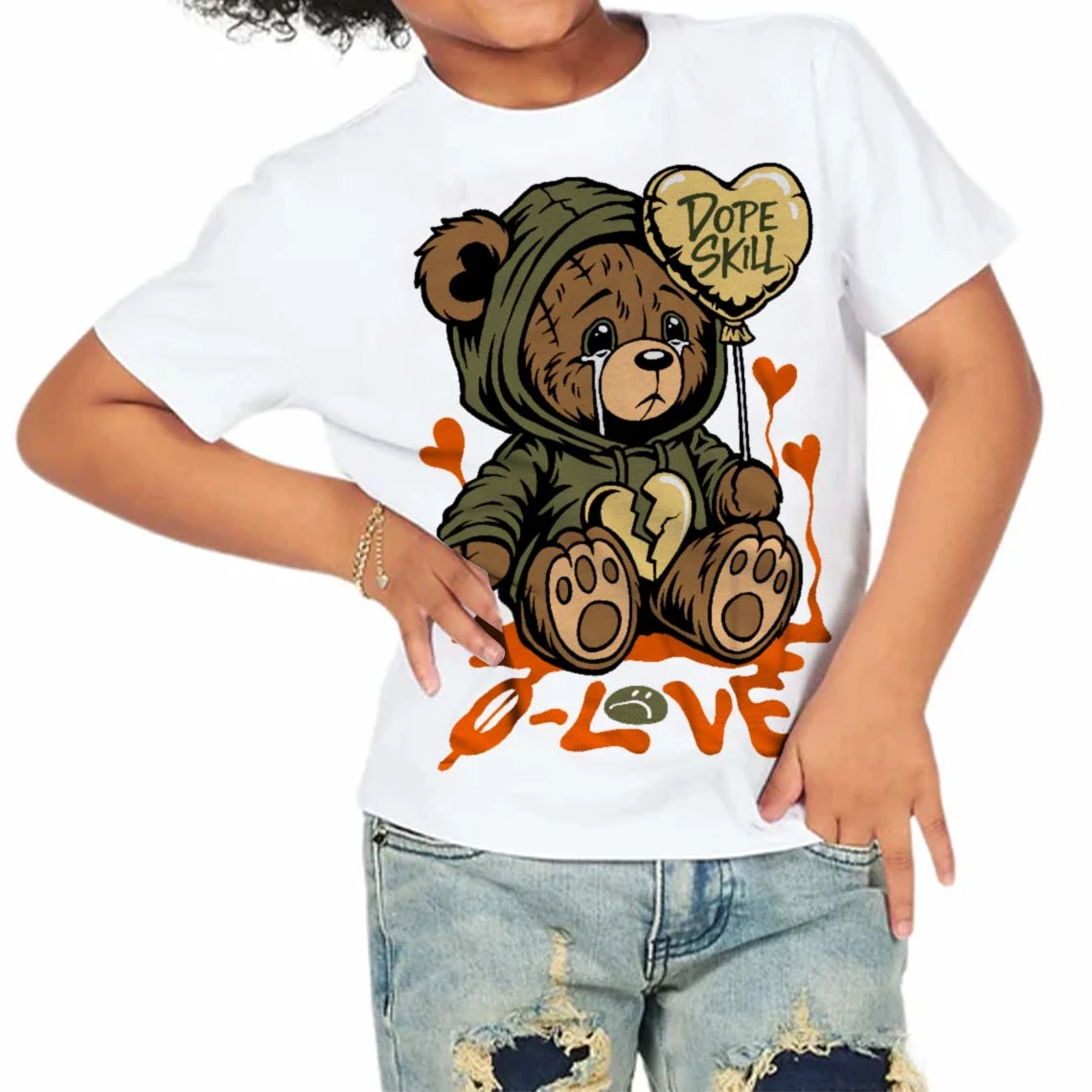 Craft Olive 4s DopeSkill Toddler Kids T-shirt Broken Bear Graphic 4 Craft Olive 4s DopeSkill Toddler Kids T-shirt Broken Bear Graphic - Image 4