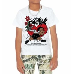 White Thunder 4s DopeSkill Toddler Kids T-shirt No Fake Love Graphic -Dopeskill Brand nam 2f49a6af b0ec 4cfb 8d80 6ff1b713c017