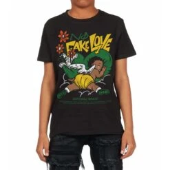 Green Collection DopeSkill Toddler Kids T-shirt No Fake Love Graphic -Dopeskill Brand nam 49543138 6e0f 49d0 856c 61ce40545d45