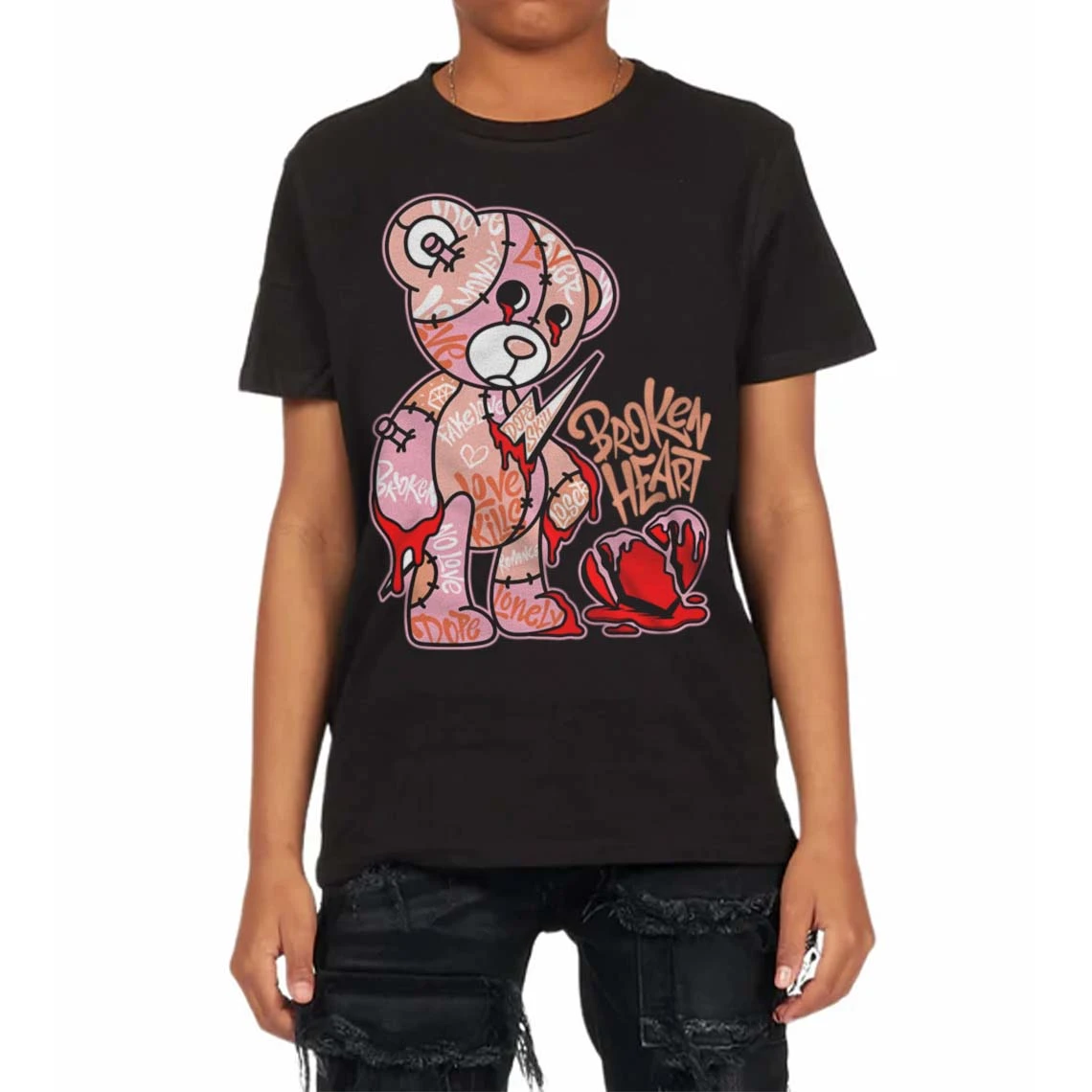 Legend Pink 11s DopeSkill Toddler Kids T-shirt Broken Heart Graphic 4 Legend Pink 11s DopeSkill Toddler Kids T-shirt Broken Heart Graphic - Image 4