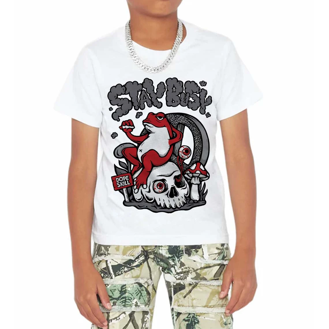 Cement Grey 3s DopeSkill Toddler Kids T-shirt Stay Busy Graphic 3 Cement Grey 3s DopeSkill Toddler Kids T-shirt Stay Busy Graphic - Image 3