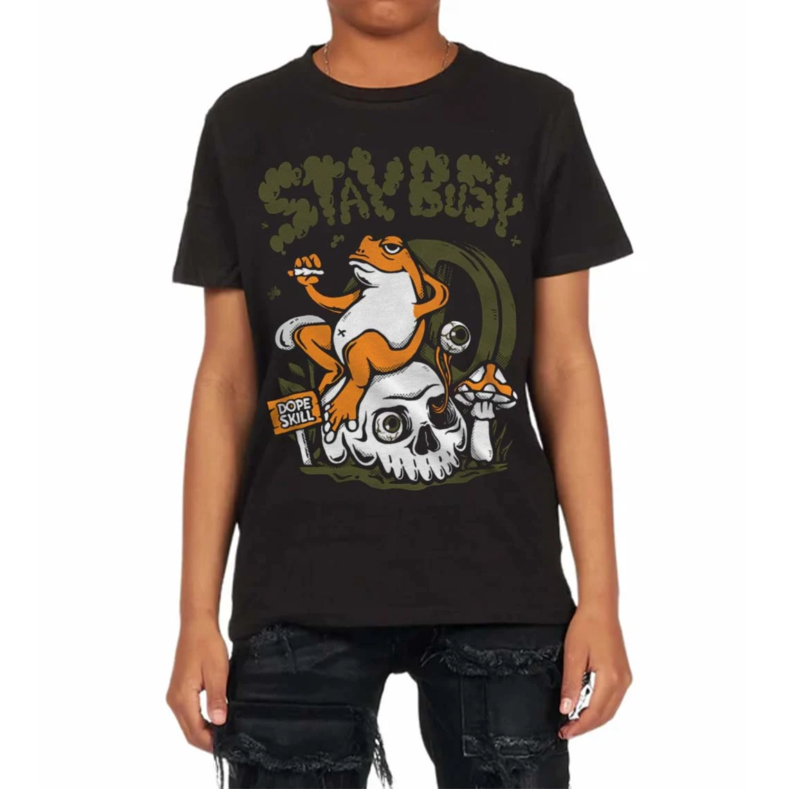 Olive 5s DopeSkill Toddler Kids T-shirt Stay Busy Graphic 4 Olive 5s DopeSkill Toddler Kids T-shirt Stay Busy Graphic - Image 4