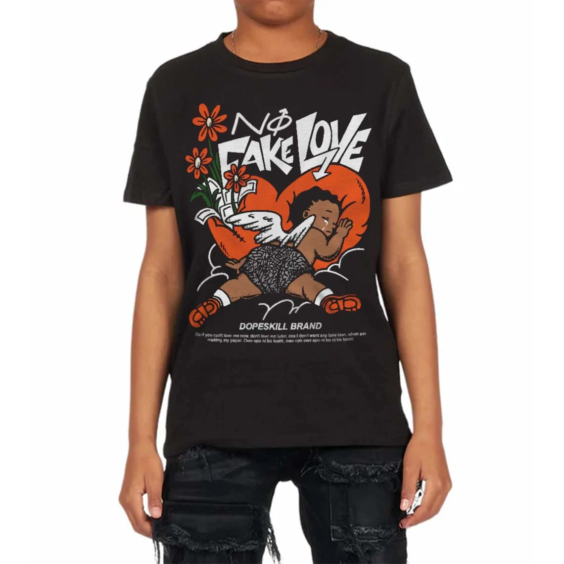 Georgia Peach 3s DopeSkill Toddler Kids T-shirt No Fake Love Graphic 3 Georgia Peach 3s DopeSkill Toddler Kids T-shirt No Fake Love Graphic - Image 3