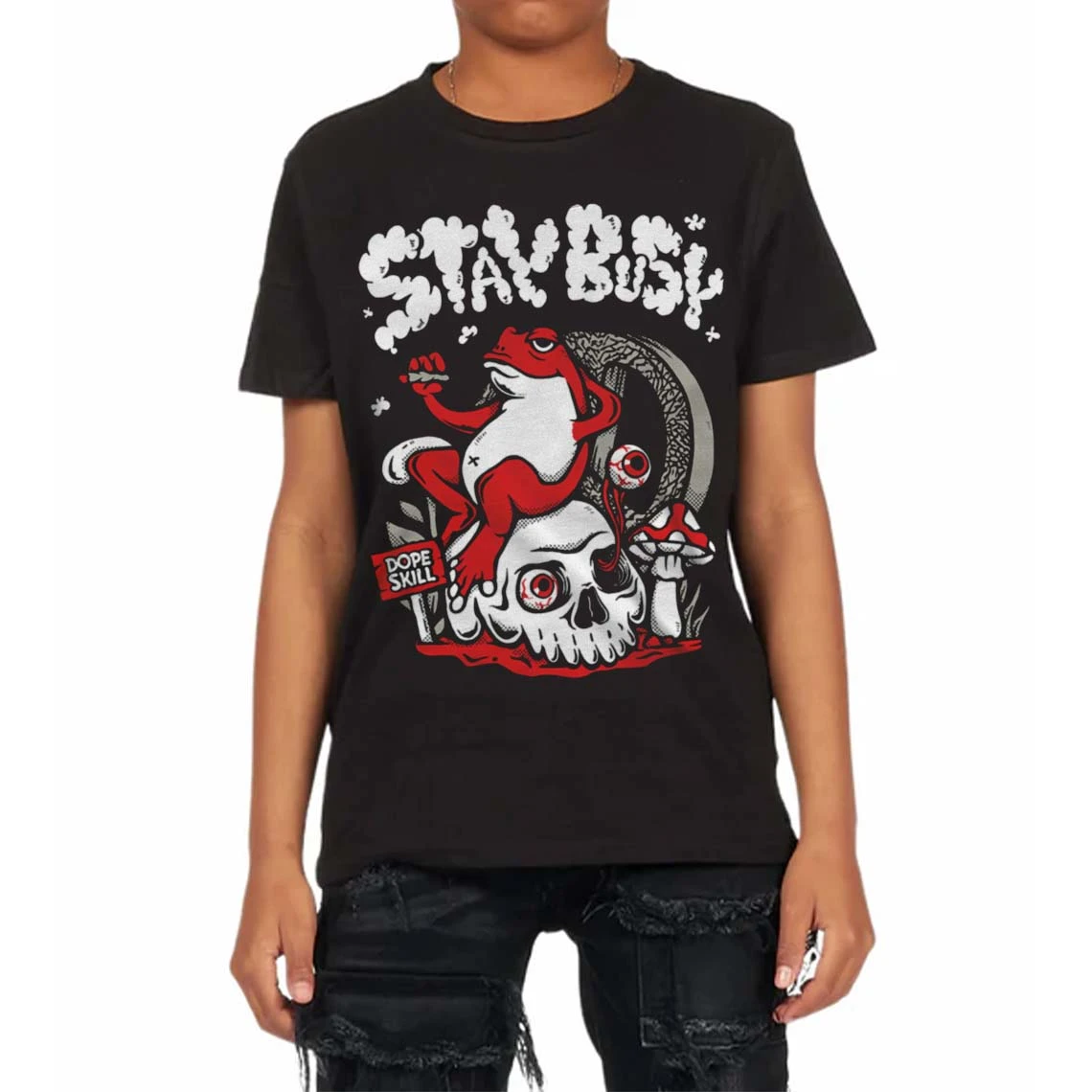 Fire Red 3s DopeSkill Toddler Kids T-shirt Stay Busy Graphic 4 Fire Red 3s DopeSkill Toddler Kids T-shirt Stay Busy Graphic - Image 4