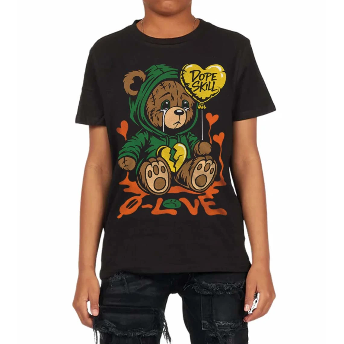 Green Collection DopeSkill Toddler Kids T-shirt Broken Bear Graphic 4 Green Collection DopeSkill Toddler Kids T-shirt Broken Bear Graphic - Image 4