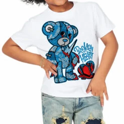 Military Blue 4s DopeSkill Toddler Kids T-shirt Broken Heart Graphic -Dopeskill Brand nu 15afd85f 9ac6 4bb3 a140 8705c43d64de