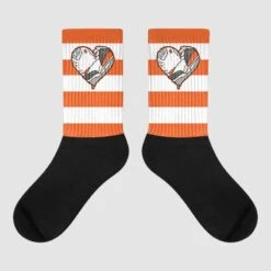 Georgia Peach 3s DopeSkill Sublimated Socks Horizontal Stripes Graphic