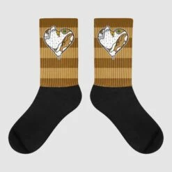 Wheat 13s DopeSkill Sublimated Socks Horizontal Stripes Graphic