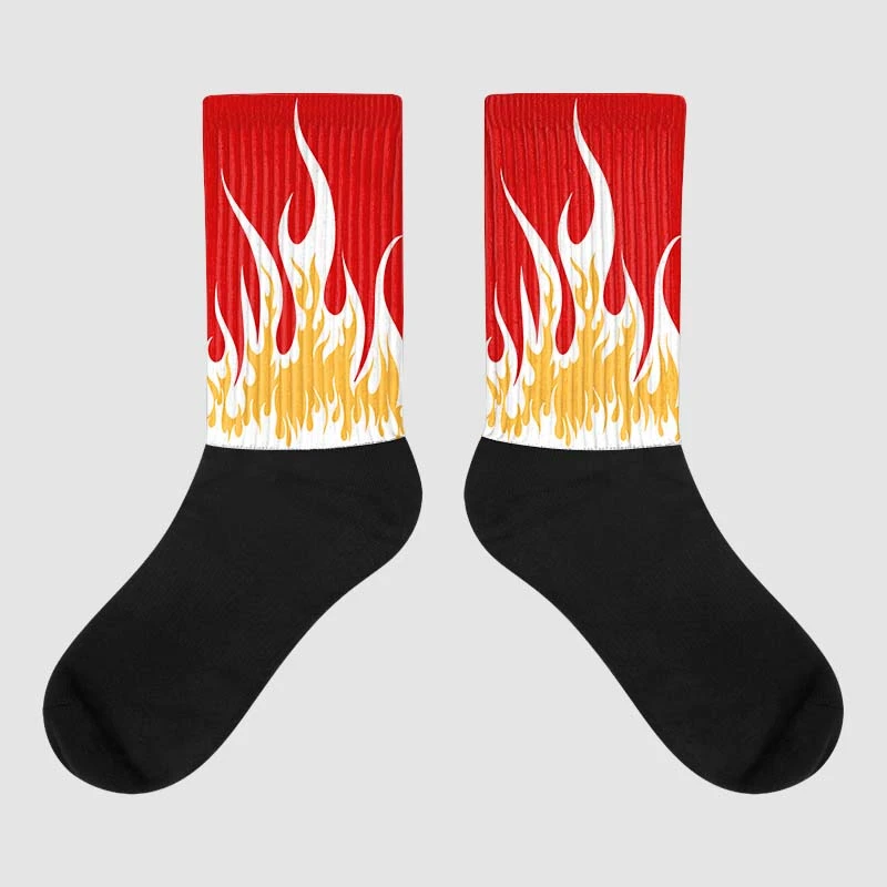 Dunk Low Gym Red Sublimated Socks FIRE Graphic 1 Dunk Low Gym Red Sublimated Socks FIRE Graphic